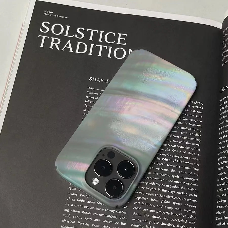Dreamy & Stylish Iridescent Pearl Texture Abstract Chic Phone Case