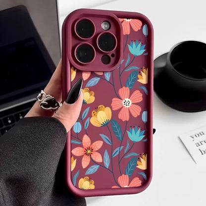 Colorful Flowers Silicone Case