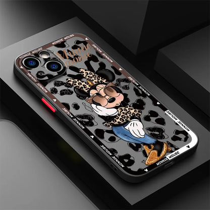 Disney Leopard Mickey Minnie Phone Case for iPhone