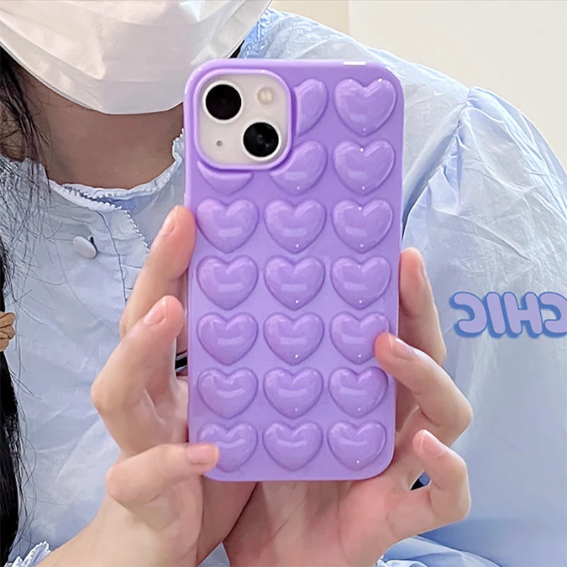 Cute 3D Love Heart Phone Case