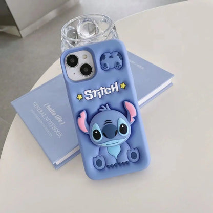 Kuromi Kitty Stitch Silicone iPhone Case