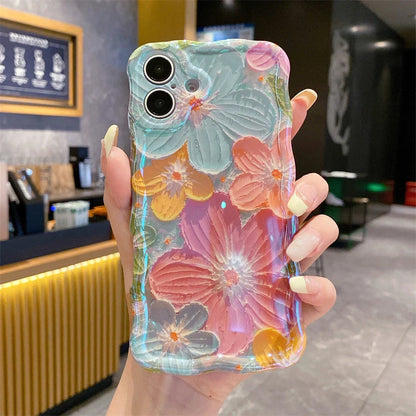 Purple Glitter Floral Case for iPhone