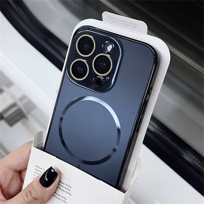 Luxury Nano Frosted For Magsafe Lens Glass Protect Phone Case