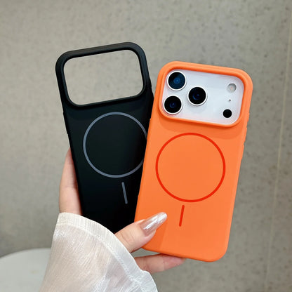 Official Orange Silicone Magnetic For Magsafe Phone Case