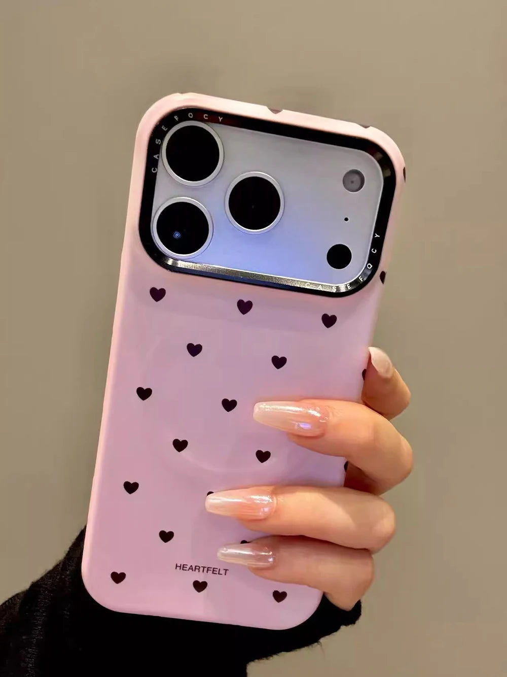 3D Flower Cute Heart Magnetic Grip Tok Phone Case