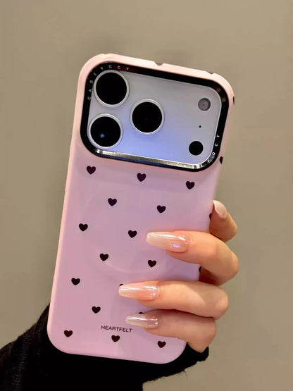 3D Flower Cute Heart Magnetic Grip Tok Phone Case