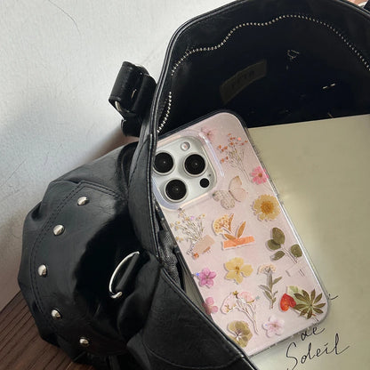 Cute Pressed Real Dried Flowers Phone Case