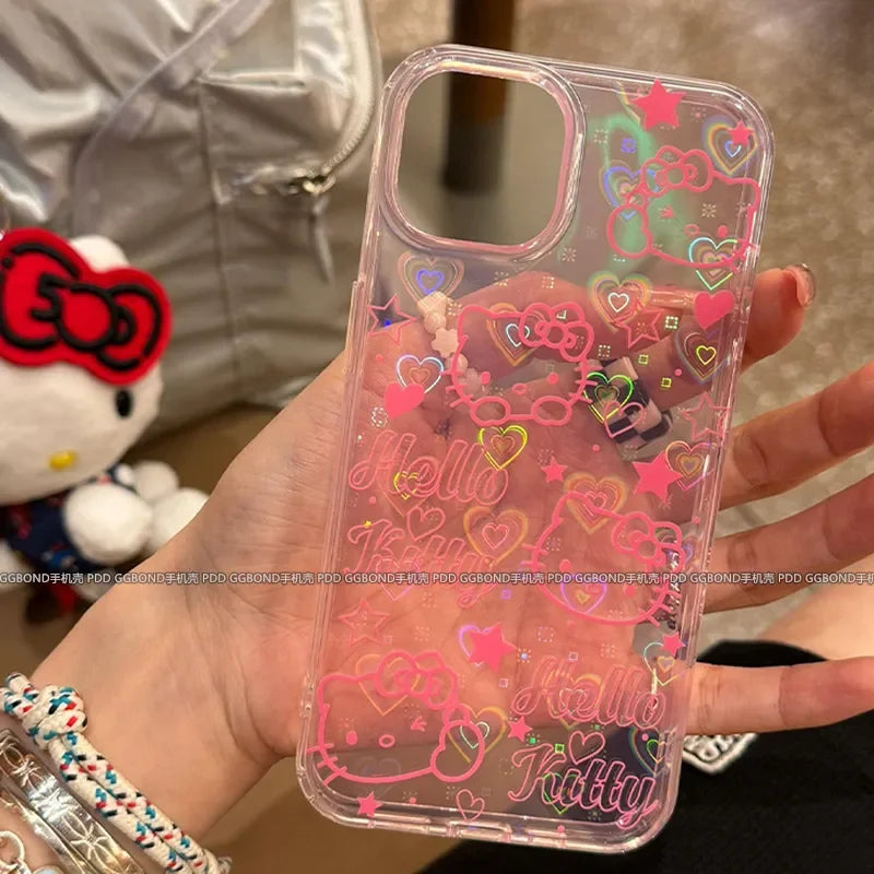 Full Screen Hello Kitty Kawaii Glitter Phone Case