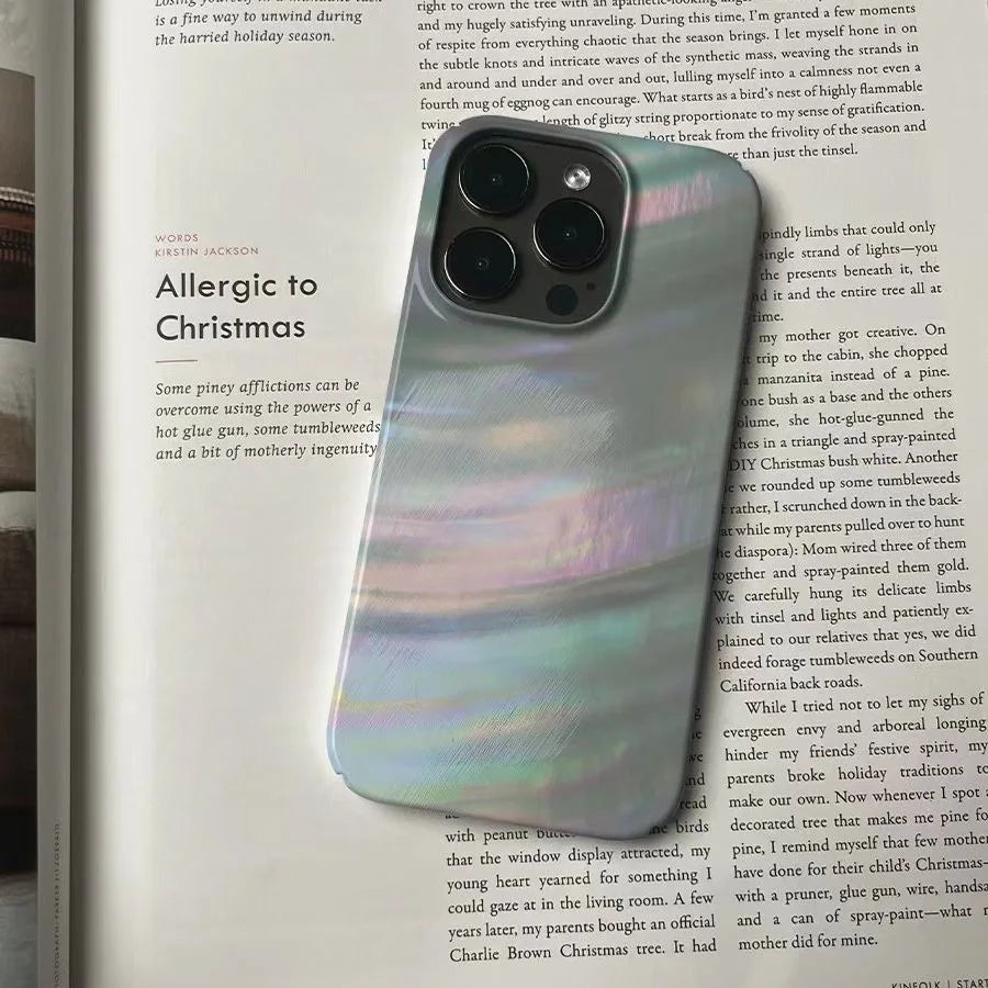 Dreamy & Stylish Iridescent Pearl Texture Abstract Chic Phone Case