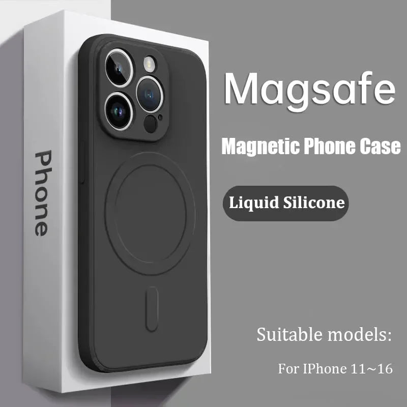 Luxury Magsafe Liquid Silicone Soft Phone Case New