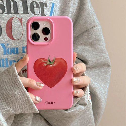 Ins Tomato Pomegranate Muffin Chair Apple Soft Silicone Phone Case