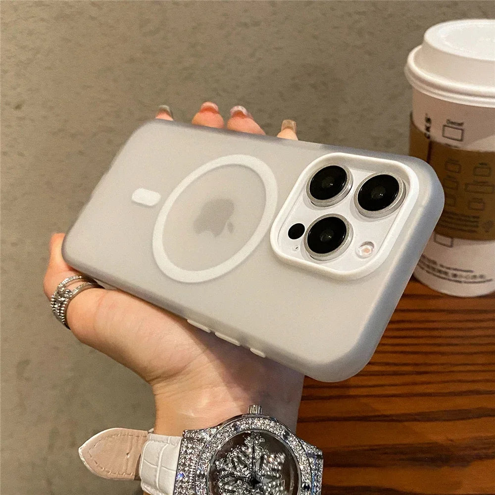 Matte Candy Transparent Shockproof Magsafe Phone Case