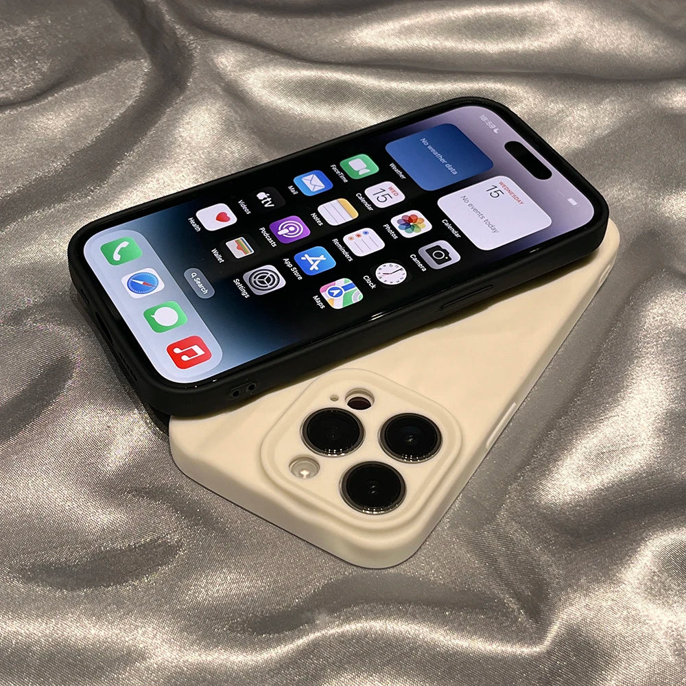 Soft Fold Pattern Phone Case Candy Bumper Silicone