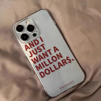 English Letter Clear Case for iPhone