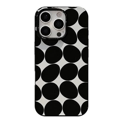 Simple Fashion Striped Polka Dot Black Phone Case
