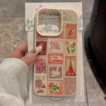 Vibrant Retro Stamp Lichee Design Phone Case New