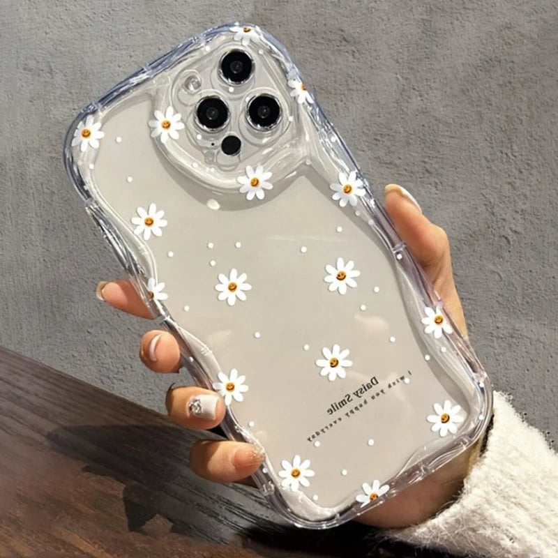 Small Chrysanthemum Clear Phone Case