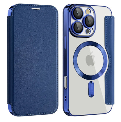 Transparent Flip Leather Wallet Phone Case