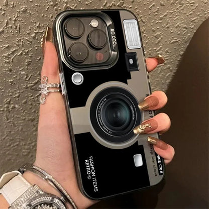 Retro Recording Device Printed Shockproof Matte Phone Case