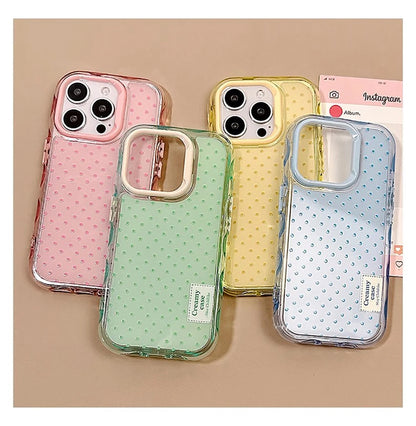 New Korean Cute Polka Dot Macron Color Phone Case