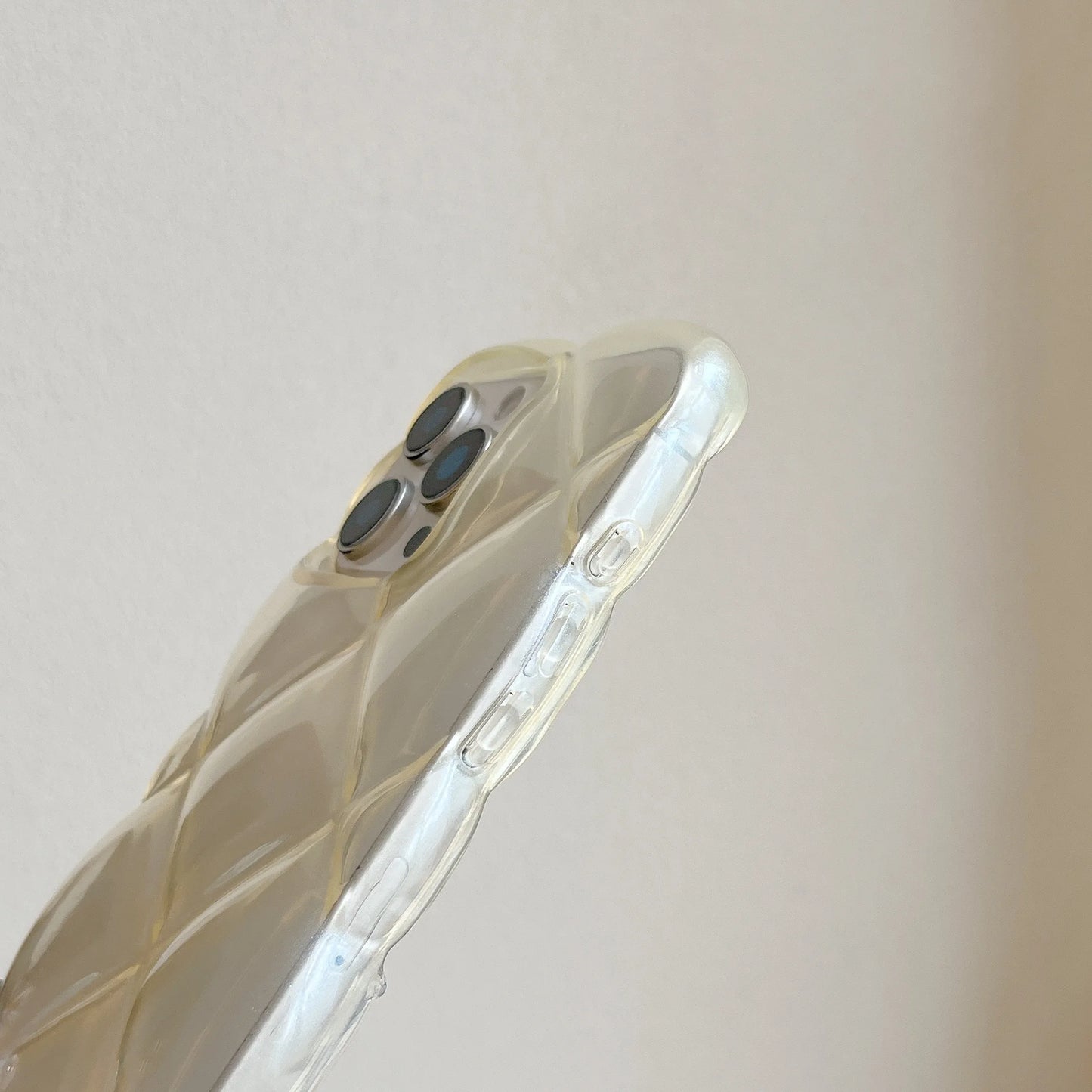 3D Diamond Pattern Rhombus Epoxy Resin Candy Phone Case