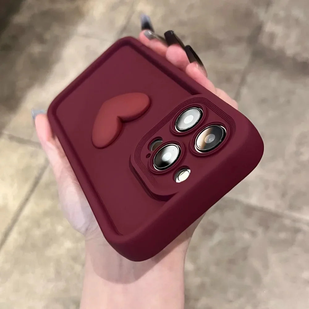 Wine Red Silicone iPhone Case