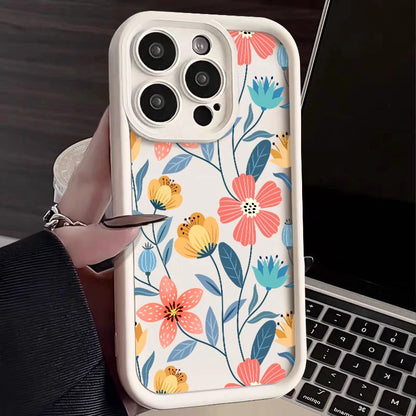 Colorful Flowers Silicone Case New