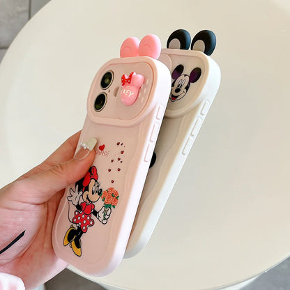Minnie Mickey Angel Stitch Ears Sliding Camera Phone Case