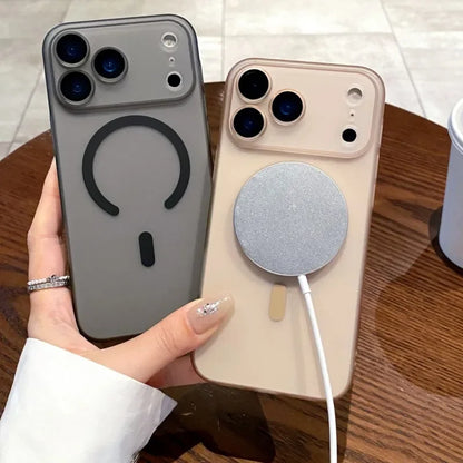 Luxury Ultra Thin Matte Clear For Magsafe Phone Case