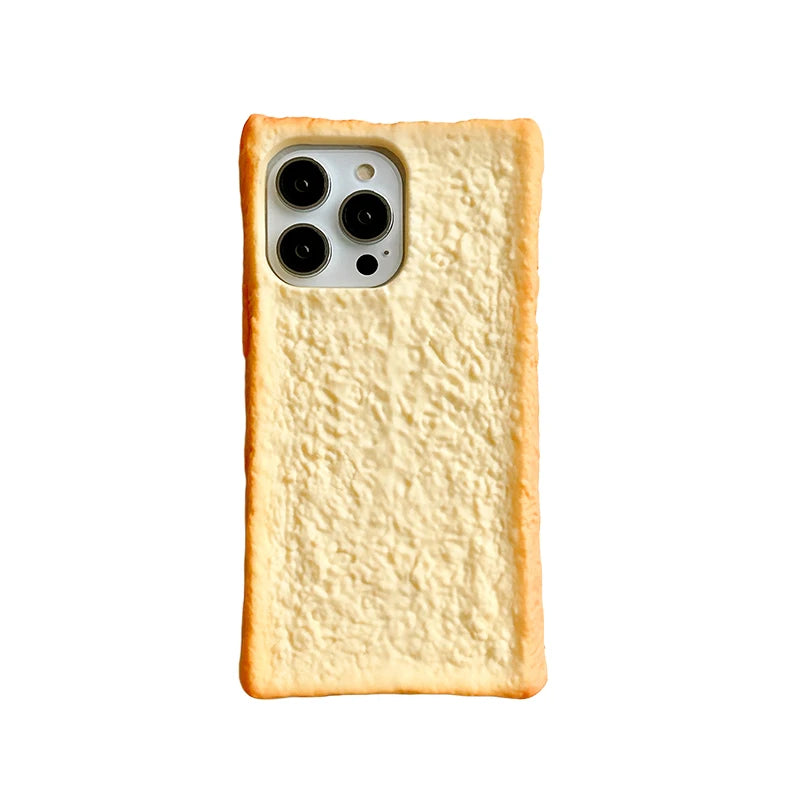 Fashion Funny Bread Toast Soft Silicone Phone Case