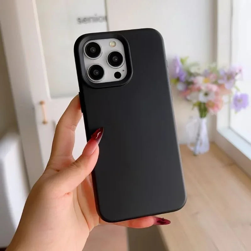 Dopamine-Inspired Silicone Solid Color Simple Fashion Phone Case