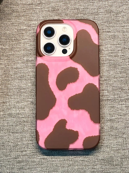 Ins Trendy Milk Cow Print IMD TPU Phone Case
