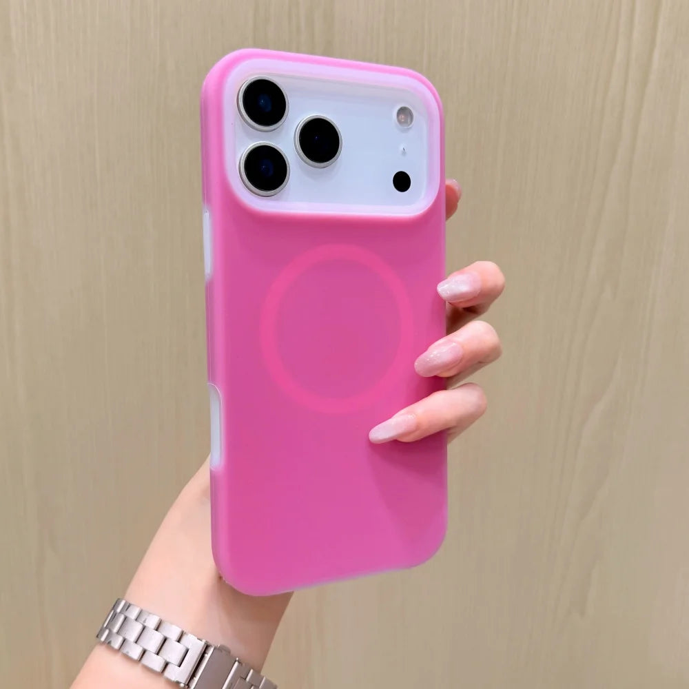 Candy Color Soft Jelly Liquid Silicone For Magsafe Magnetic Wireless Charge Phone Case