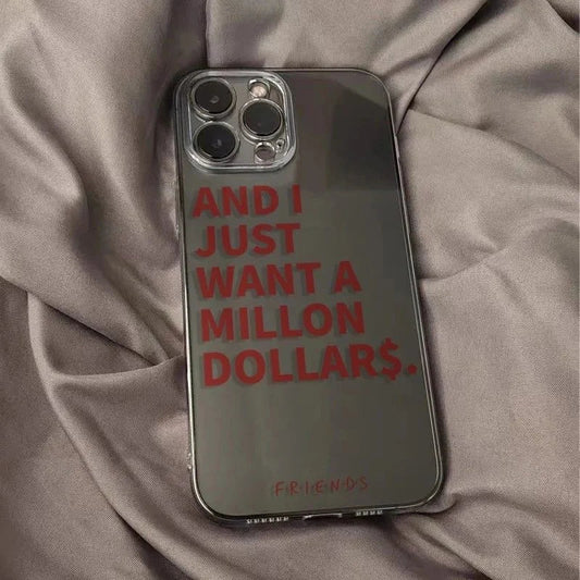 English Letter Clear Case for iPhone