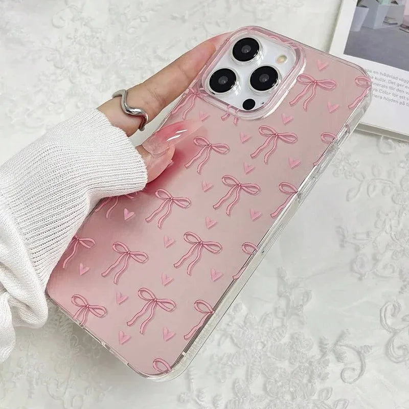 Fashionable Butterfly Bow Print Phone Cases