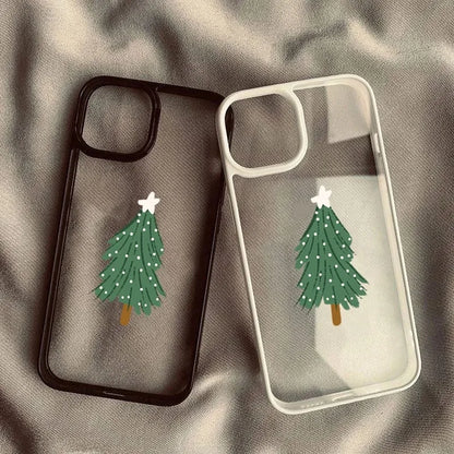 Christmas Tree Pattern Clear Phone Case