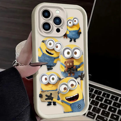 Cartoon Minions Silicone iPhone Case