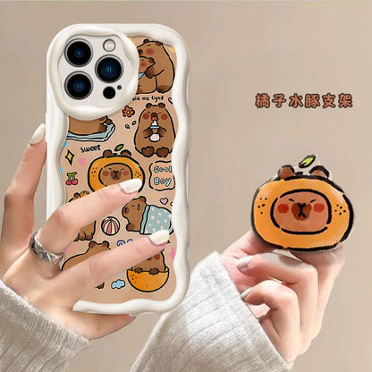 Cute Capybara Grip Holder Phone Case
