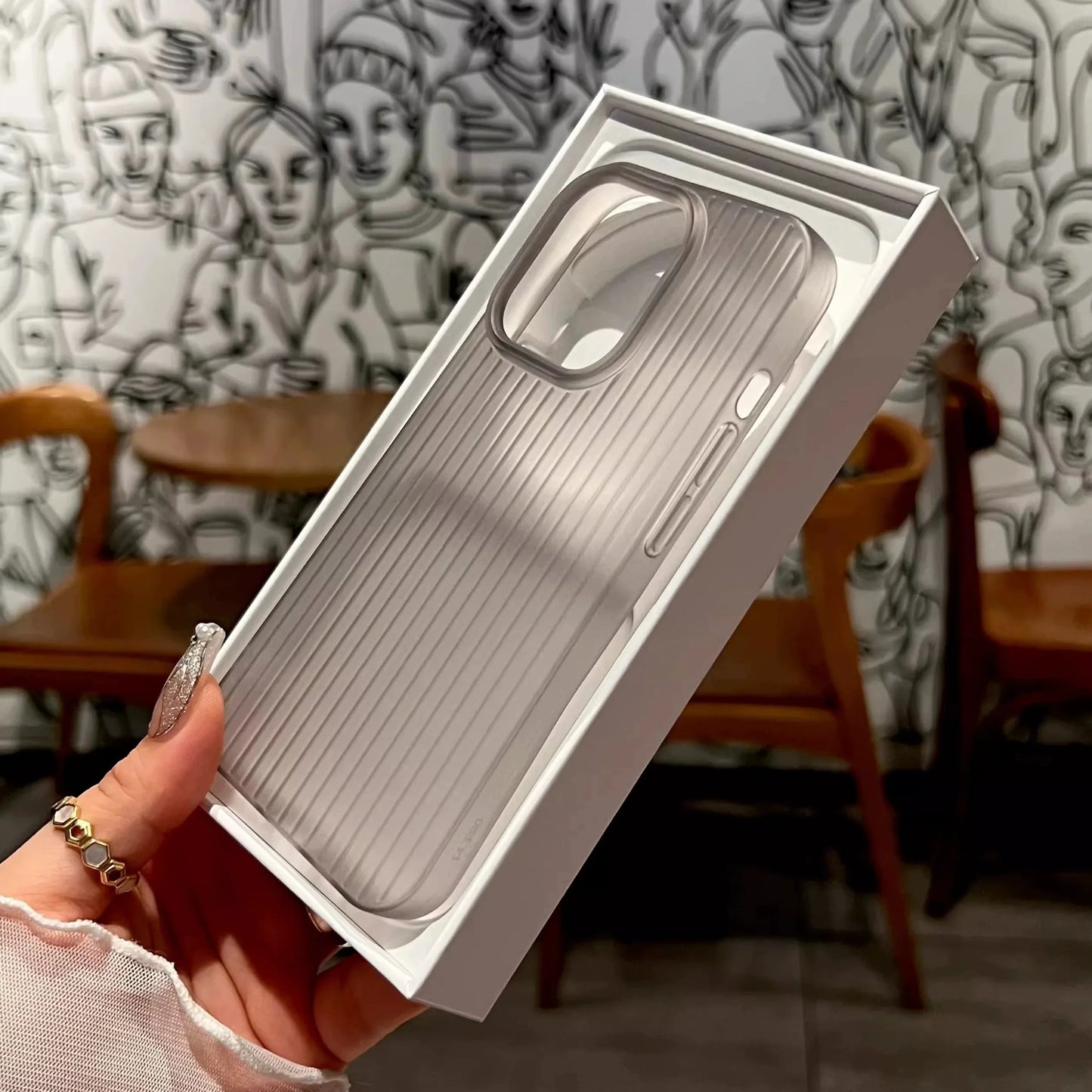 Soft Matte Corrugated Clear Phone Case