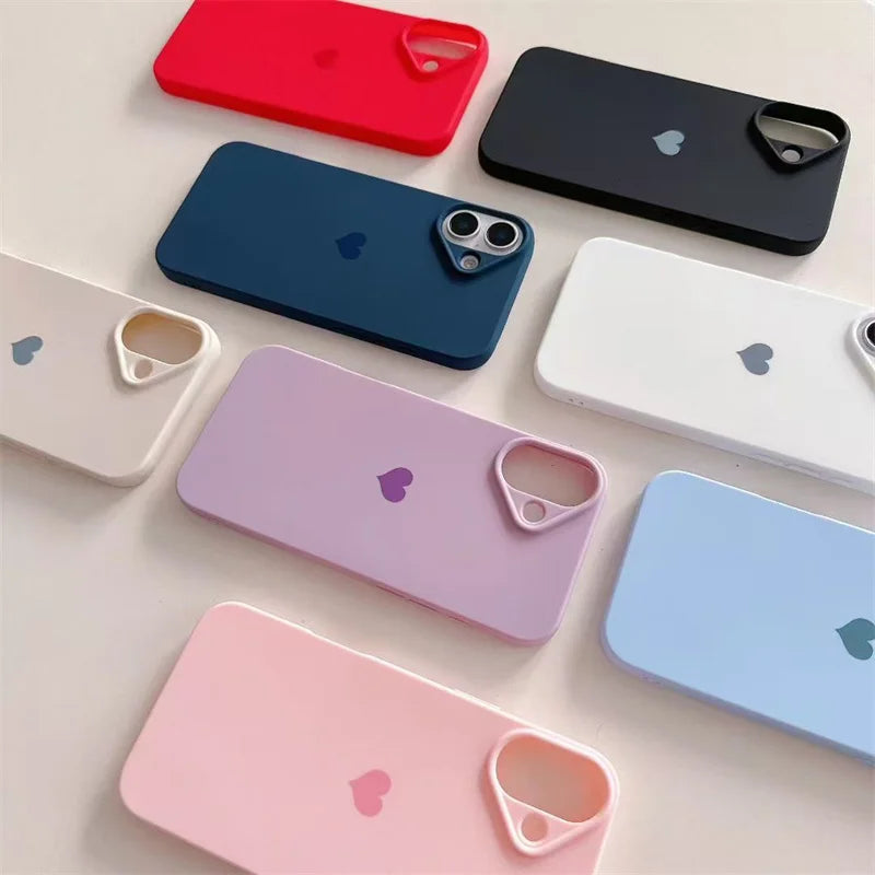 Candy Color Love Heart Phone Case