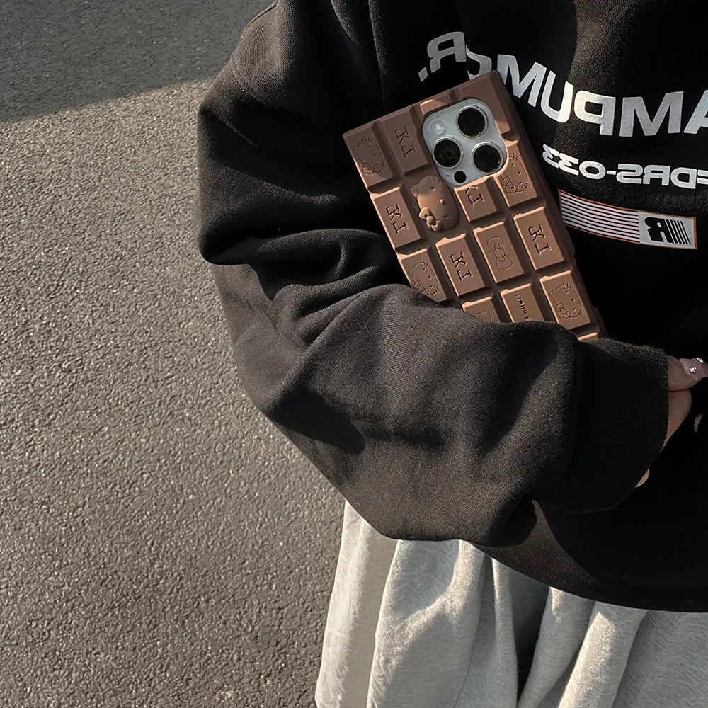 Cute Cartoon Hello Kitty Bear Chocolate Phone Cases