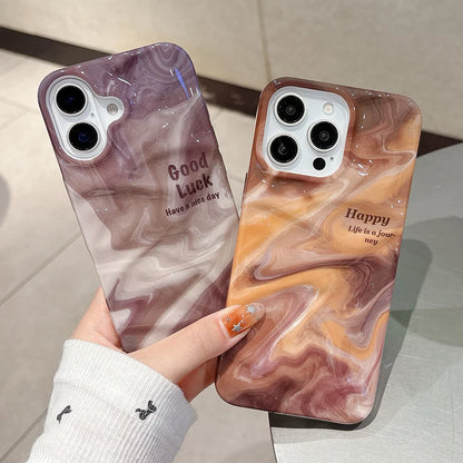 Fashion Oil Painting Marble Texture TPU Phone Case