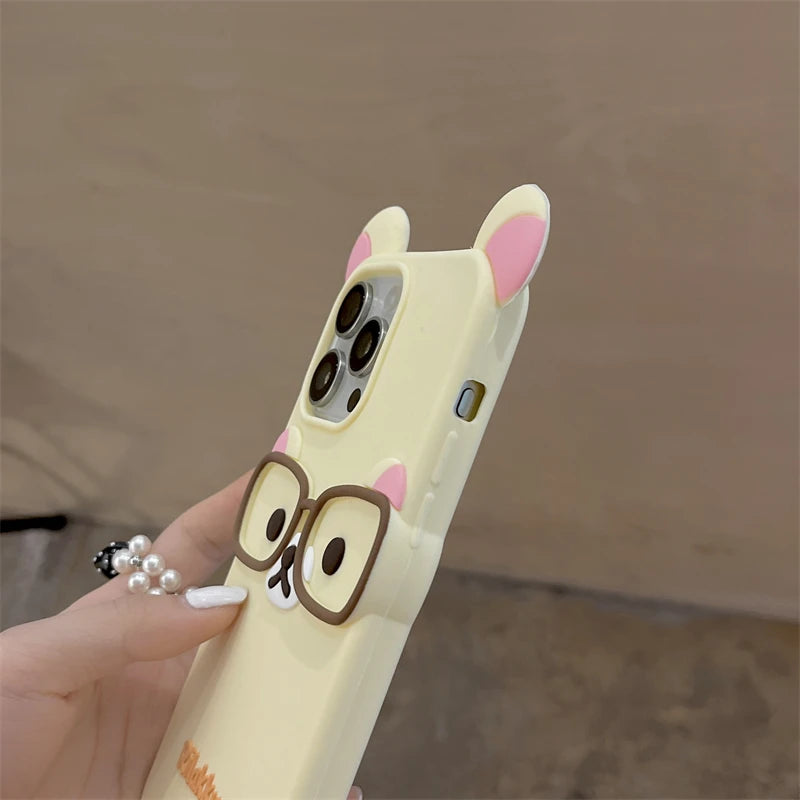 NEW Rilakkuma Bear Wear Glasses Phone Case