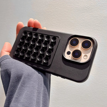 Luxury 3D Suction Cup Airbag Litchi Pattern Phone Case