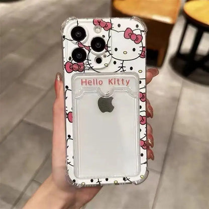 Kuromi Melody Card Holder Phone Case for iPhone