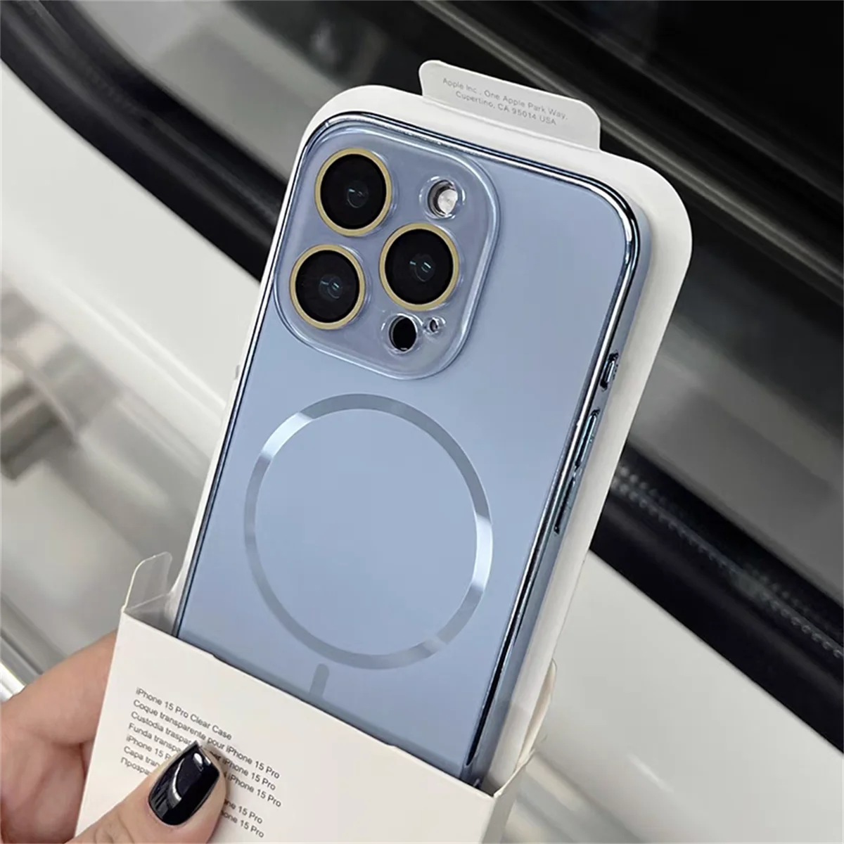 Luxury Nano Frosted For Magsafe Lens Glass Protect Phone Case