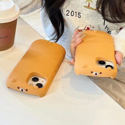 Cartoon Cute Funny 3D Bear Soft Silicone Phone Case