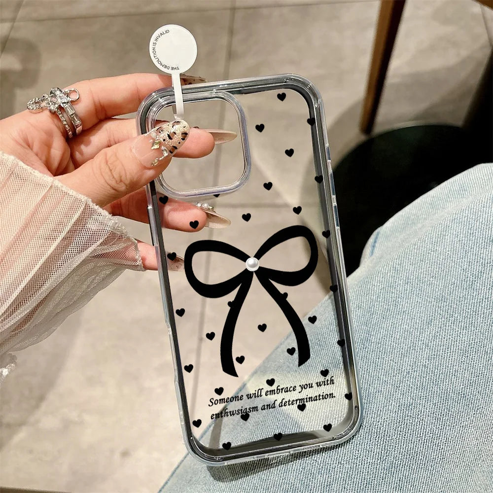 2 in 1 Candy Color Bow Knot Phone Case