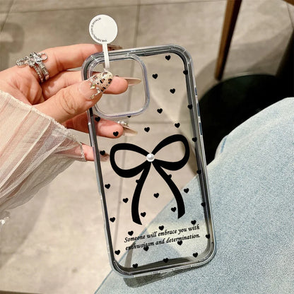 2 in 1 Candy Color Bow Knot Phone Case