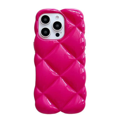 Rose Diamond Grid Pattern Phone Case